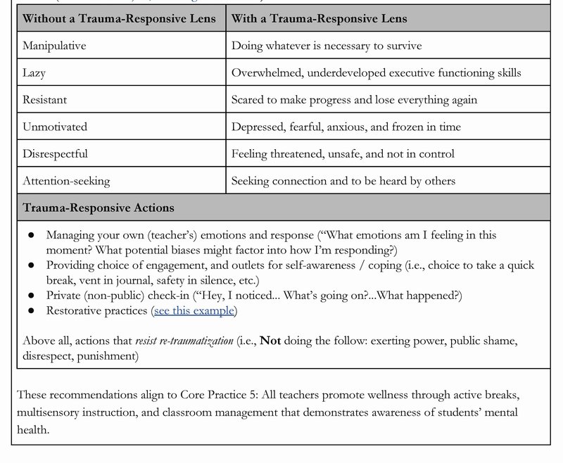 EL Education Addressing Trauma